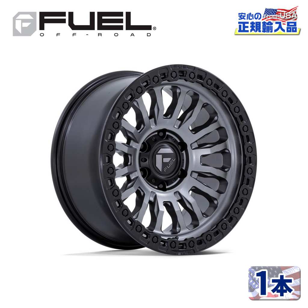 【FUEL OFFROAD(フューエルオフロード)正規代理店】 20インチアルミホイール 1本 RINCON FC857AB 20×10 5H 127 -18 CB71.5 マットガンメタル/ブラックリング 汎用