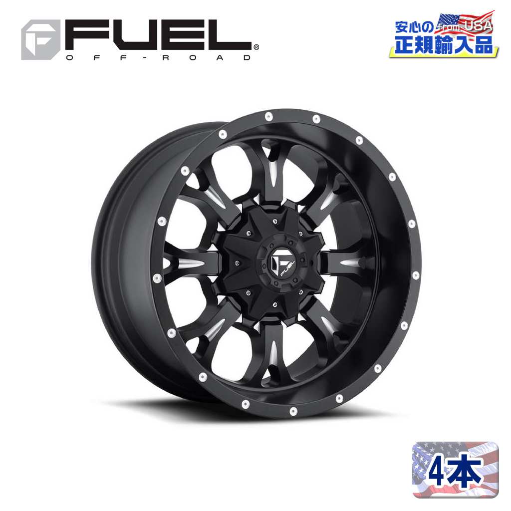 Fuel Offroad ホイール 車用品 フューエルオフロード 正規代理店 18インチ アルミホイール 139 7 150 4本セットd517 マットブラック ミルド18x9j Fuel 5h Krank Cb110 3 安い 定価