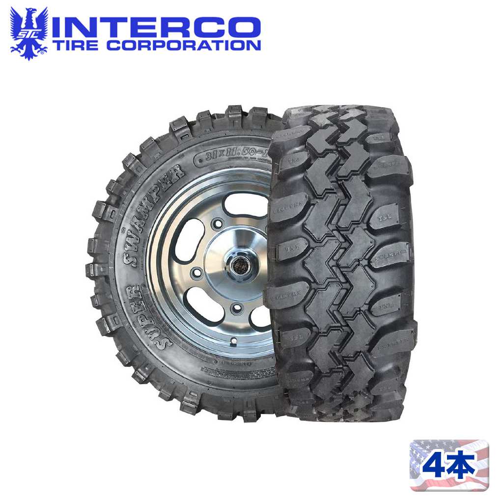 【INTERCO TIRE 正規品】16インチタイヤ 4本Super Swamper スーパースワンパー LTB34×10.5/16LT ブラックレター バイアス|DOLONCO(ドロンコ)