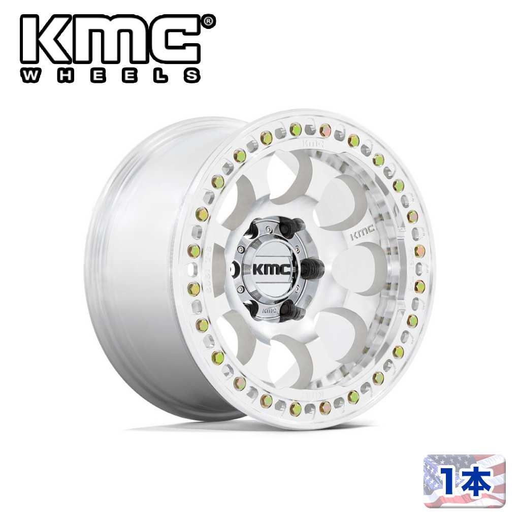 【KMC（ケーエムシー）日本販売代理店】 17インチアルミホイール 1本 汎用 KM237 RIOT BEADLOCK MACHINED 17×9J 5H 127 -12 CB71.5