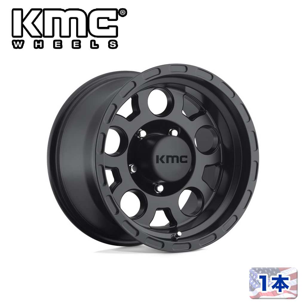 【KMC(ケーエムシー)日本販売代理店】15インチアルミホイール 1本汎用 KM522 ENDURO MATTE BLACK15×7J 6H 139.7 -6 CB108|DOLONCO(ドロンコ)
