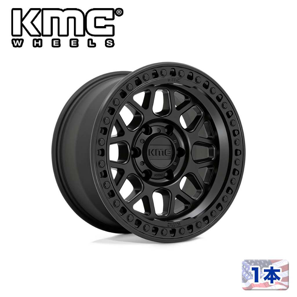 【KMC（ケーエムシー）日本販売代理店】 20インチアルミホイール 1本 汎用 KM549 GRS SATIN BLACK 20×9J 8H 165.1 ±0 CB125.1