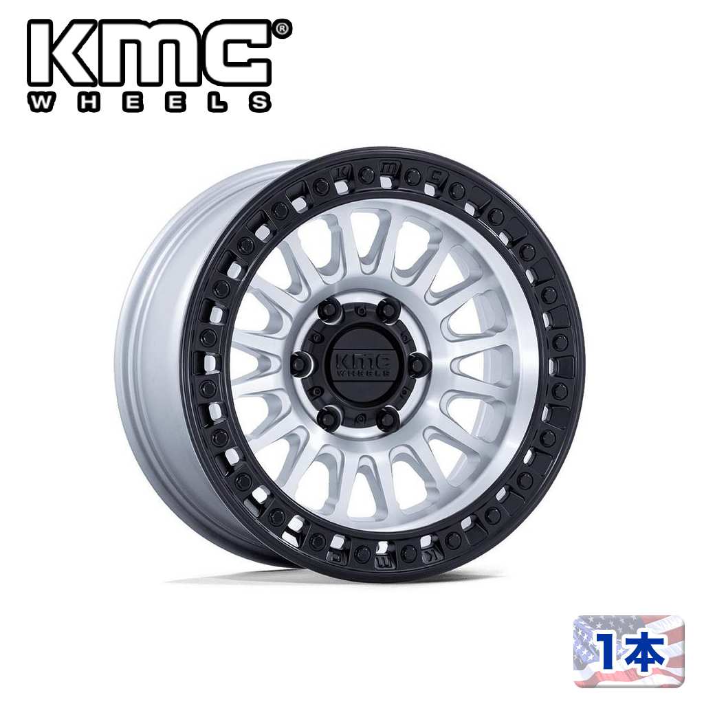 【KMC(ケーエムシー)日本販売代理店】 17インチアルミホイール1本 KM552 IMS 17×8.5J 5H 127 +25 CB71.5 MACHINED W/ MATTE BLACK LIP 汎用