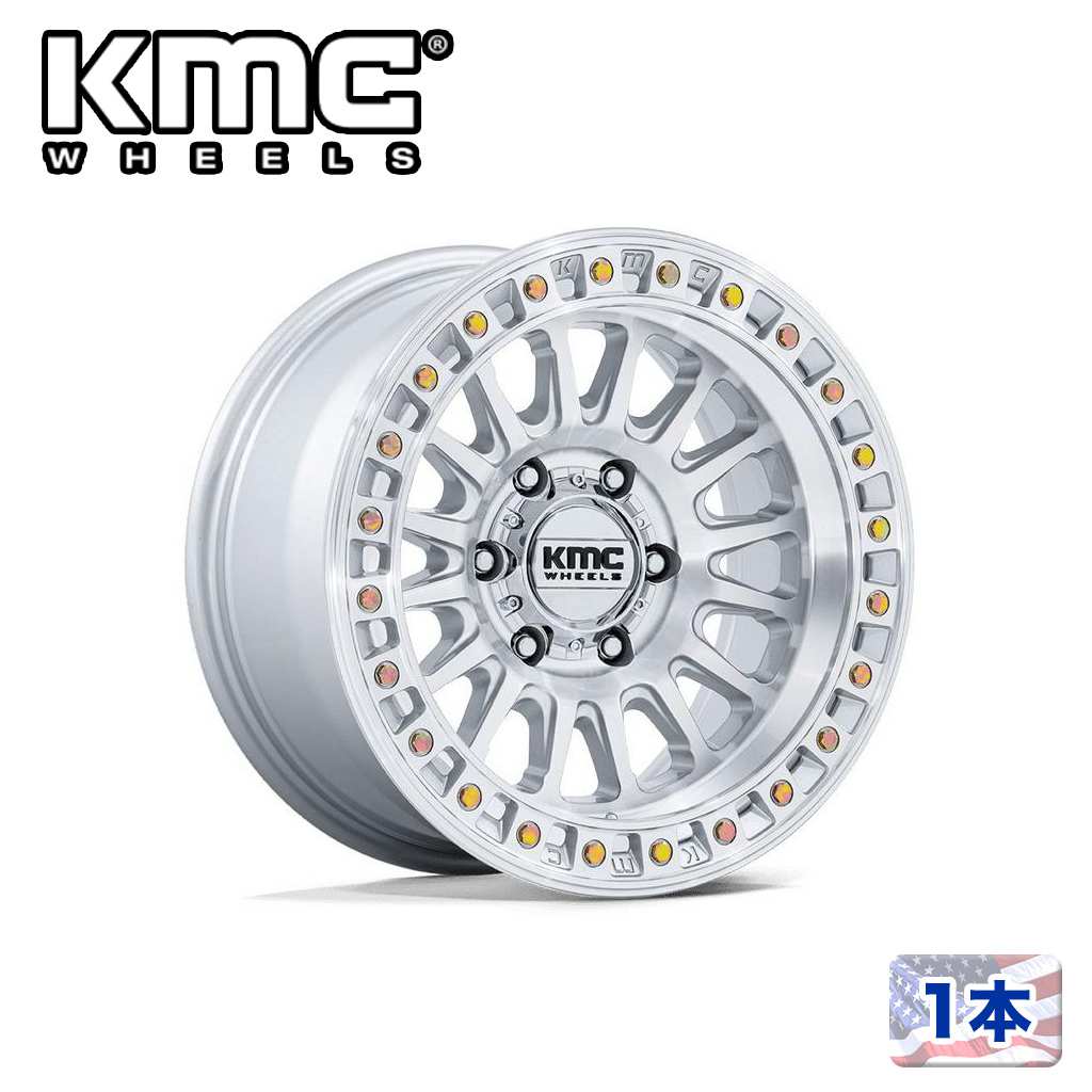 【KMC 正規品】 18インチホイール 1本 KM552 IMS 18×9 8H 180 ±0 CB124.2 GLOSS SILVER W/ MACHINED FACE 汎用/KM552SD18908800