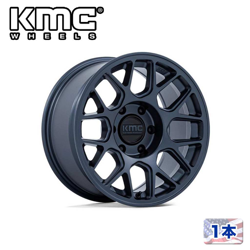 【KMC 正規品】 17インチホイール 1本 KM730 HATCHET 17×8.5 6H 139.7 +25 CB106.1 METALLIC BLUE/メタリックブルー 汎用/KM730LX17856825