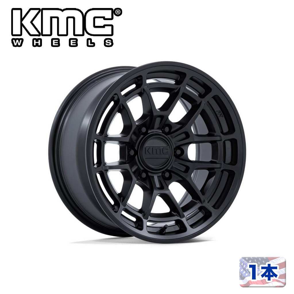 【KMC 正規品】 17インチ アルミホイール 1本 KM732 ARCHER 17×8.5 6H 139.7 ±0 CB106.1 MATTE BLACK(マットブラック) 汎用/KM732MX17856800