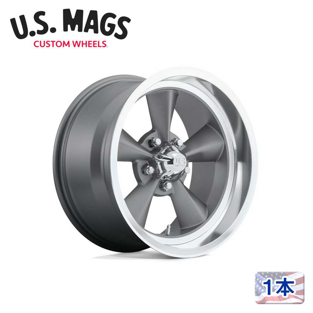 【 US MAGS 正規品】18インチ アルミホイール 1本U102 STANDARD 18&times;8 5H 120.65 +1 CB72.56MATTE GUN METAL(マットガンメタル) 汎用｜DOLONCO（ドロンコ）