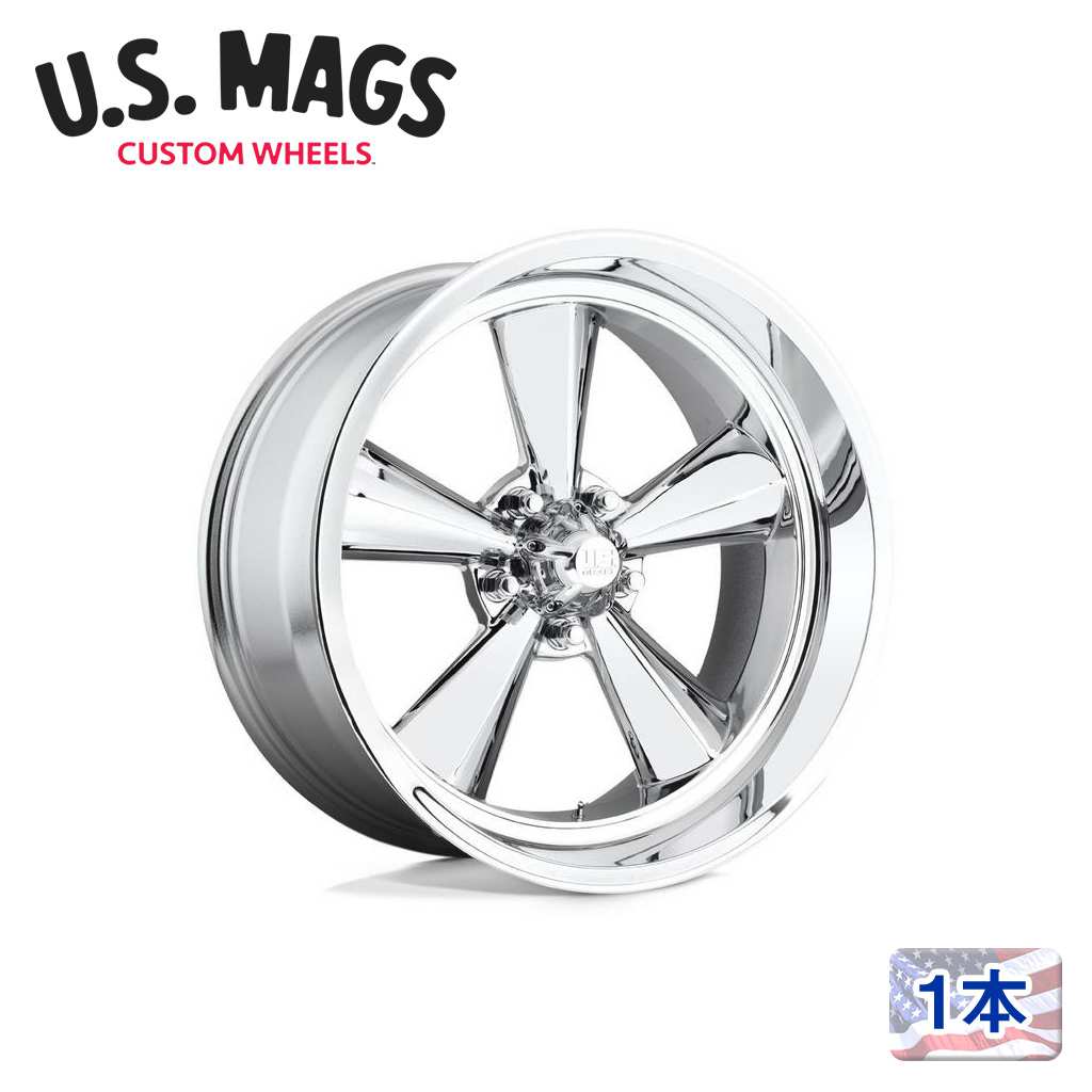 【 US MAGS 正規品】17インチ アルミホイール 1本U104 STANDARD 17&times;8 5H 114.3 +1 CB72.56CHROME PLATED(クロームプレーテッド) 汎用｜DOLONCO（ドロンコ）