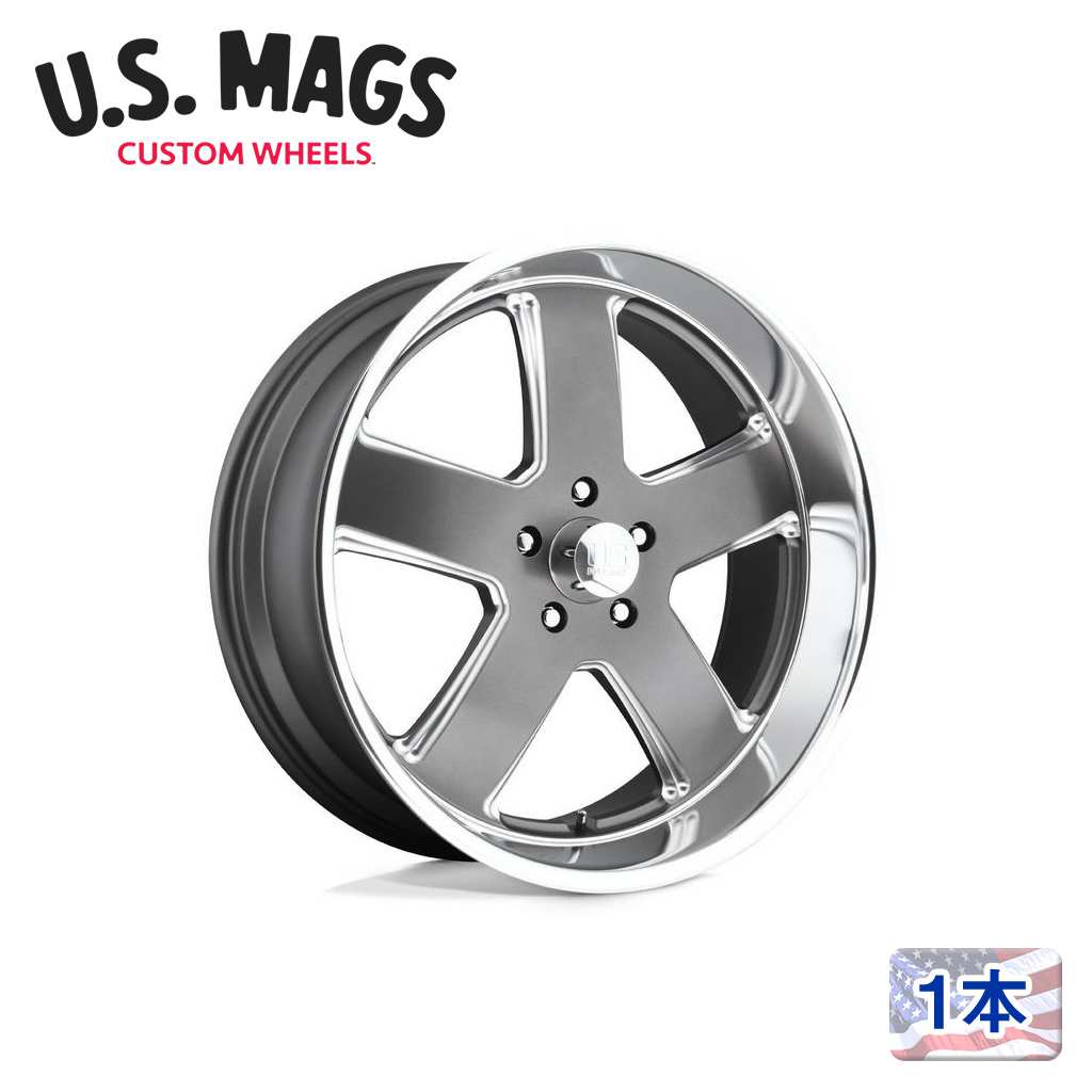 【 US MAGS 正規品】20インチ アルミホイール 1本U118 HUSTLER 20&times;9.5 5H 127 +1 CB78.1MATTE GUN METAL(マットガンメタル) 汎用｜DOLONCO（ドロンコ）