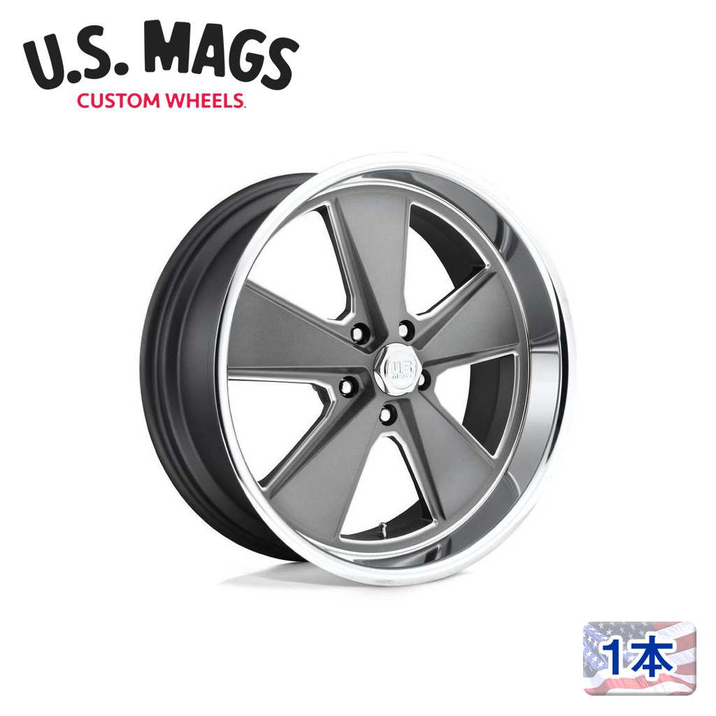 【 US MAGS 正規品】20インチ アルミホイール 1本U120 ROADSTER 20&times;9.5 5H 127 +1 CB78.1MATTE GUN METAL MACHINED(マットガンメタルマシーンド) 汎用｜DOLONCO（ドロンコ）