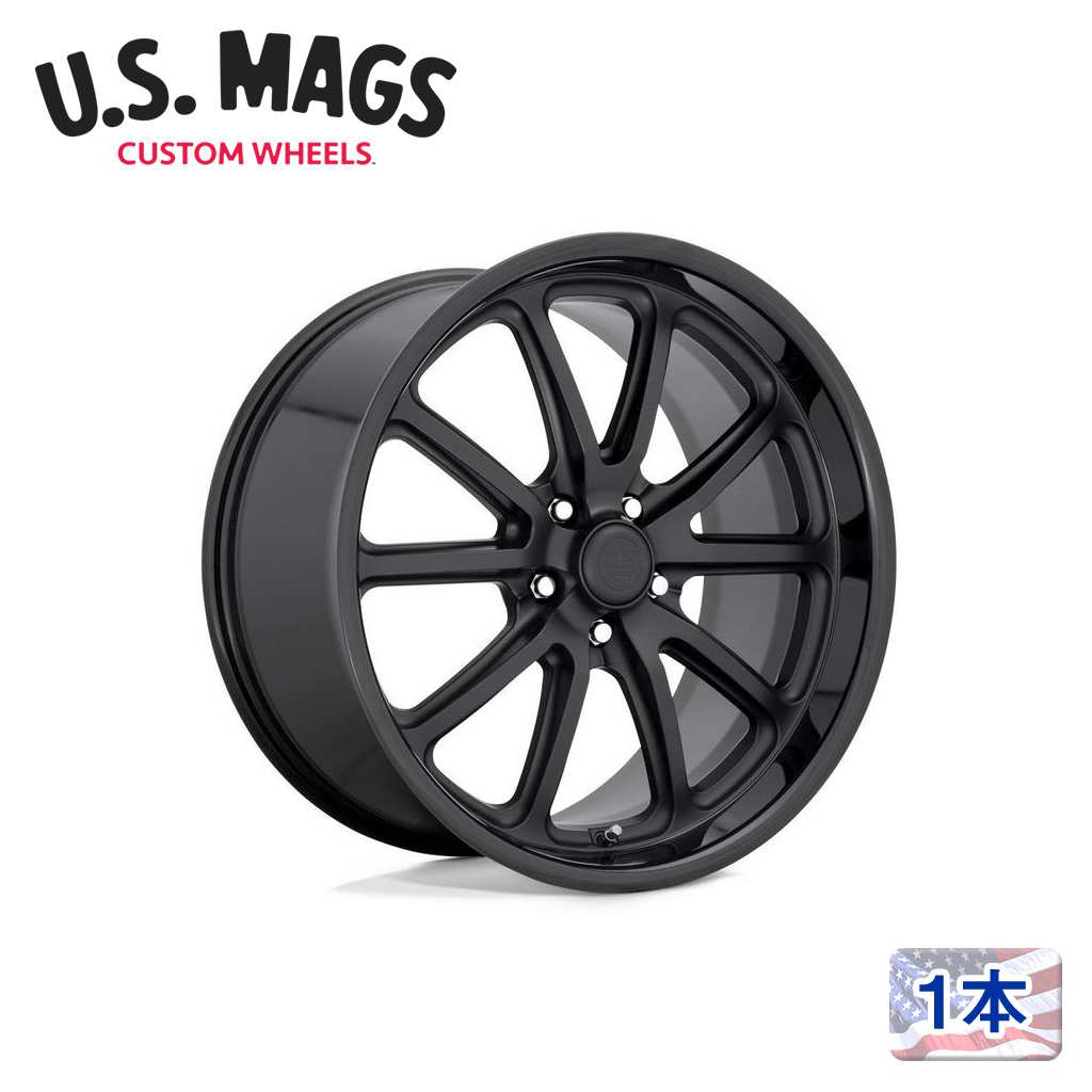 【 US MAGS 正規品】20インチ アルミホイール 1本U123 RAMBLER 20&times;8.5 5H 120 +32 CB72.56GLOSS BLACK MATTE BLACK(グロスブラック/マットブラック) 汎用｜DOLONCO（ドロンコ）