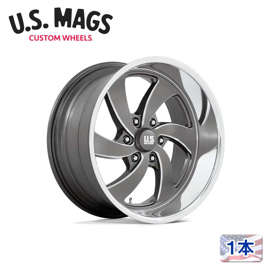 【 US MAGS 正規品】22インチ アルミホイール 1本U133 DESPERADO 22×8.5 5H 120.65 +1 CB72.56ANTHRACITE MILLED DIAM-CUT LIP(アンスラサイトミルド/ダイアモンドカットリップ) 汎用|DOLONCO(ドロンコ)
