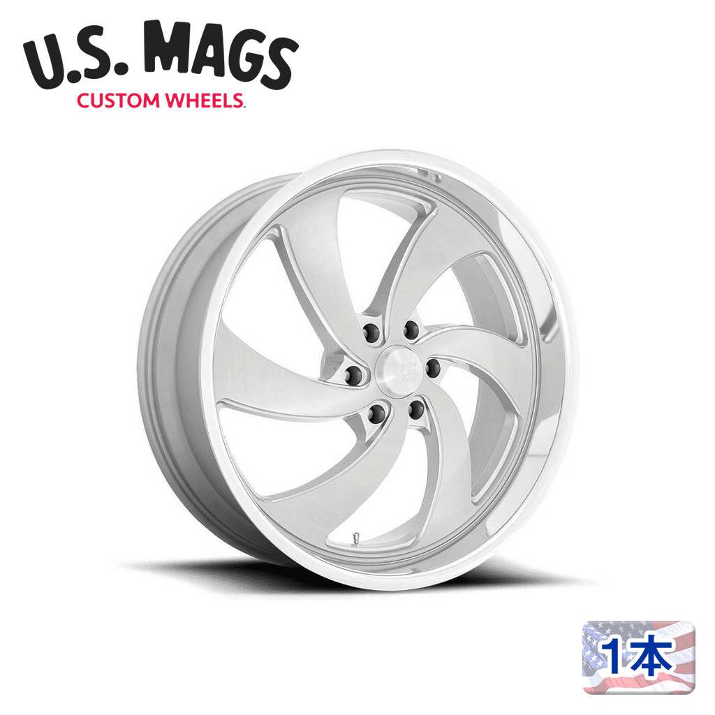 【 US MAGS 正規品】20インチ アルミホイール 1本U134 DESPERADO 20&times;9.5 5H 127 +1 CB78.1SILVER BRUSH FACE MILL DC-LIP(シルバーブラッシュドフェイスミルド/ダイアモンドカットリップ) 汎用｜DOLONCO（ドロンコ）