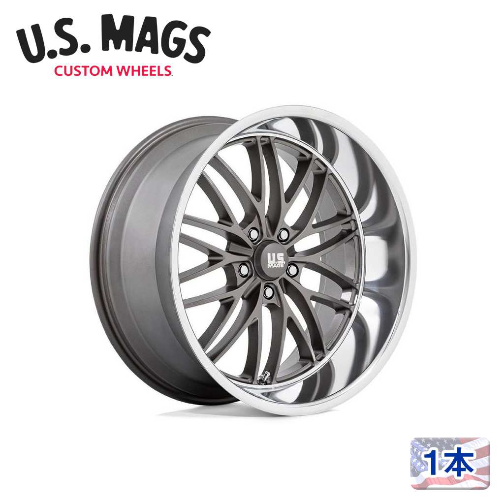 【 US MAGS 正規品】20インチ アルミホイール 1本U139 SANTA CRUZ 20×10 5H 127 +6 CB78.1ANTHRACITE W/ DIAMOND CUT LIP(アンスラサイト/ダイアモンドカットリップ) 汎用|DOLONCO(ドロンコ)