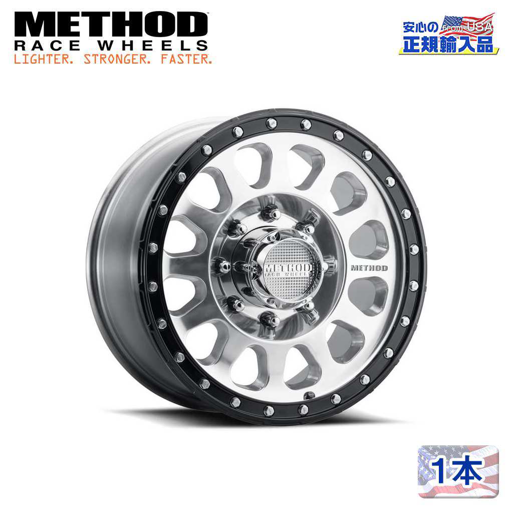【Method Race Wheels 正規品】18インチアルミホイール 1本MR315 ポリッシュ/グロスブラックリップ18&times;9J 8H 170 +18 CB130.8｜DOLONCO（ドロンコ）