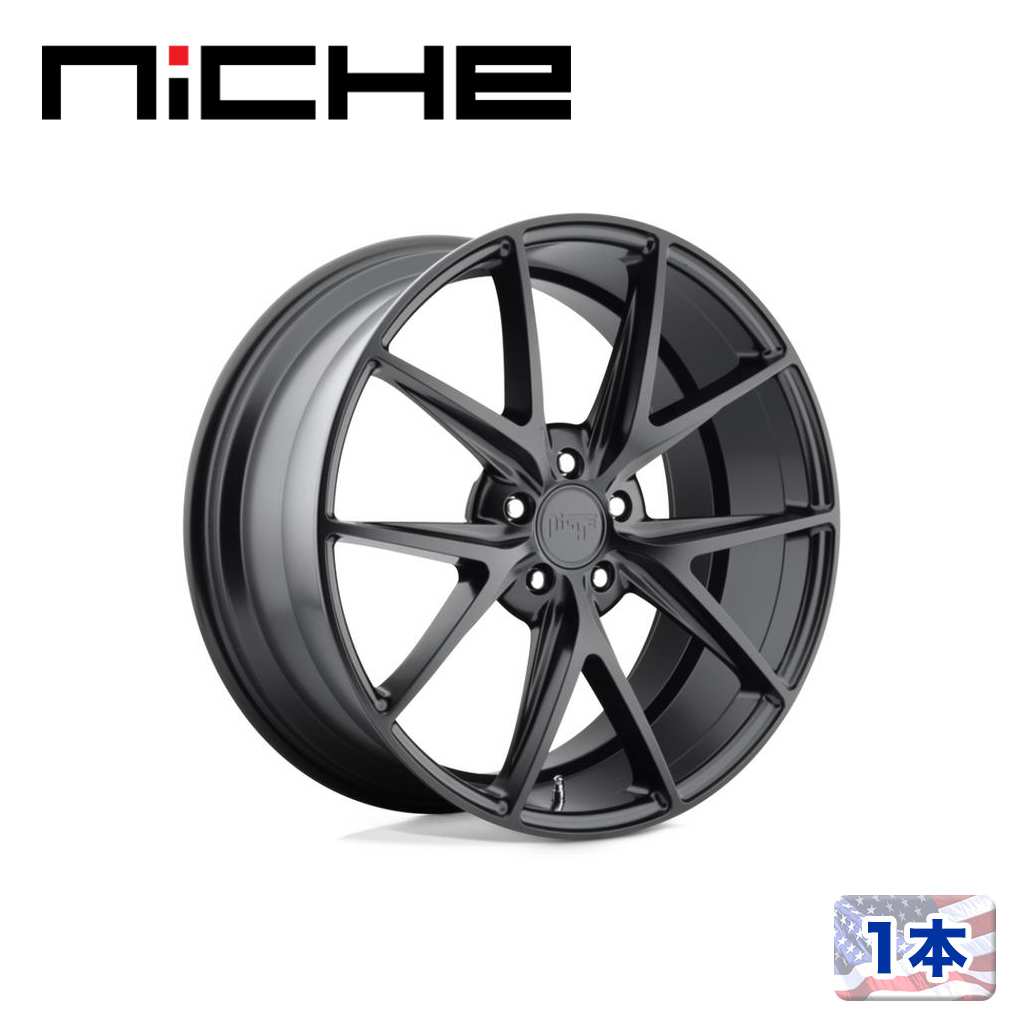 【NICHE（ニッチェ）日本総代理店】 20インチアルミホイール 1本 汎用 M117 MISANO マットブラック 20×9J 5H 112 +27 CB66.56
