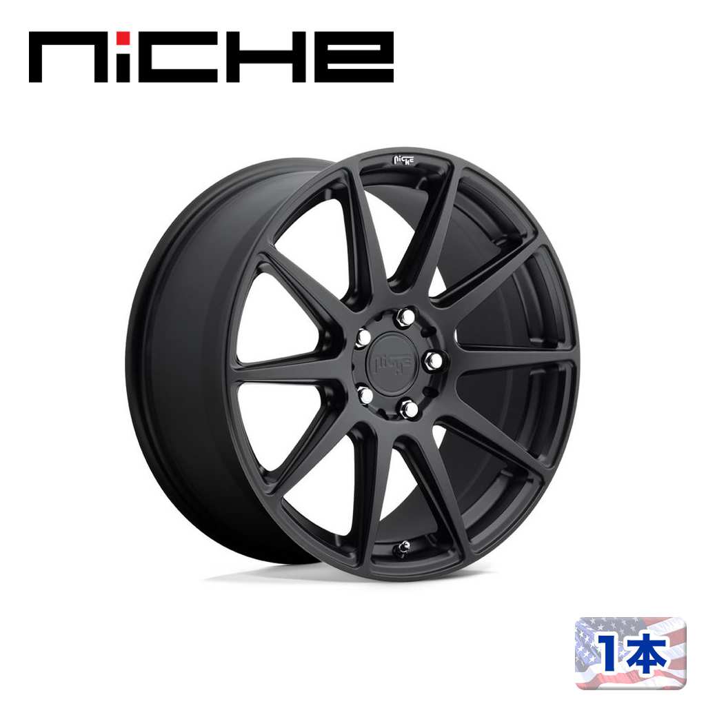 【NICHE（ニッチェ）日本総代理店】 20インチアルミホイール 1本 汎用 M147 ESSEN マットブラック 20×10J 5H 112 +40 CB66.56