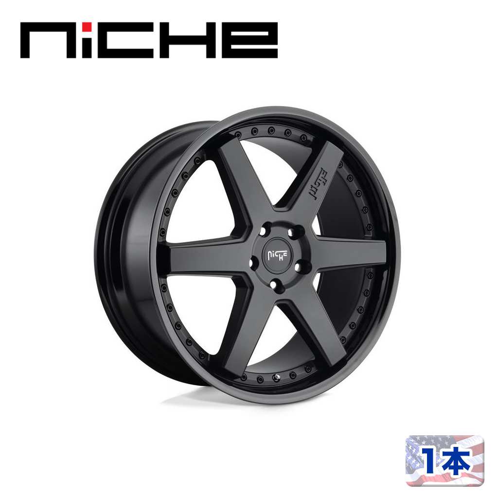 【NICHE 正規品】 18インチ アルミホイール 1本 M192 ALTAIR 18×8.5 5H 112 +42 CB66.56 GLOSS BLACK MATTE BLACK(グロスブラック マットブラック) 汎用/M1921885F8+42