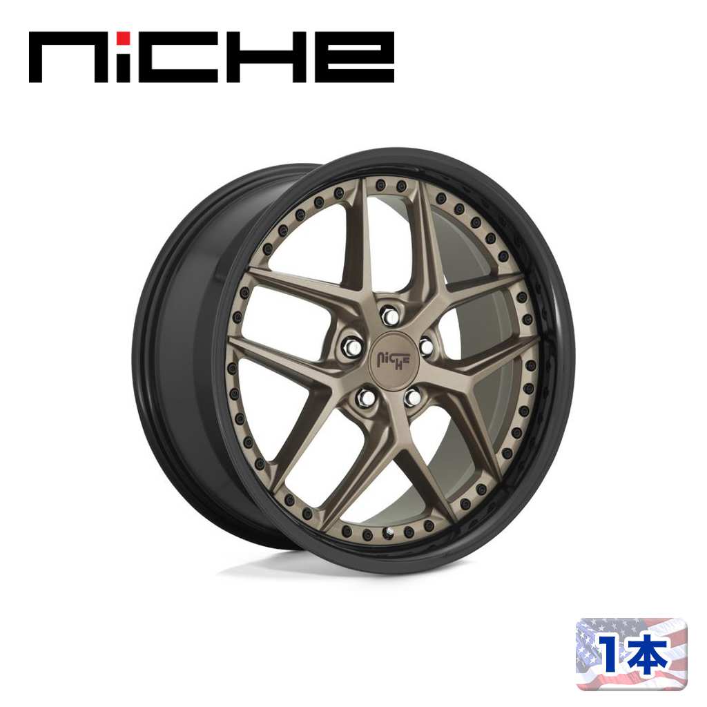 【NICHE（ニッチェ）日本総代理店】20インチアルミホイール 1本汎用 M227 VICE マットブロンズ ブラックビーズリング20&times;10.5J 5H 114.3 +40 CB72.56｜DOLONCO（ドロンコ）