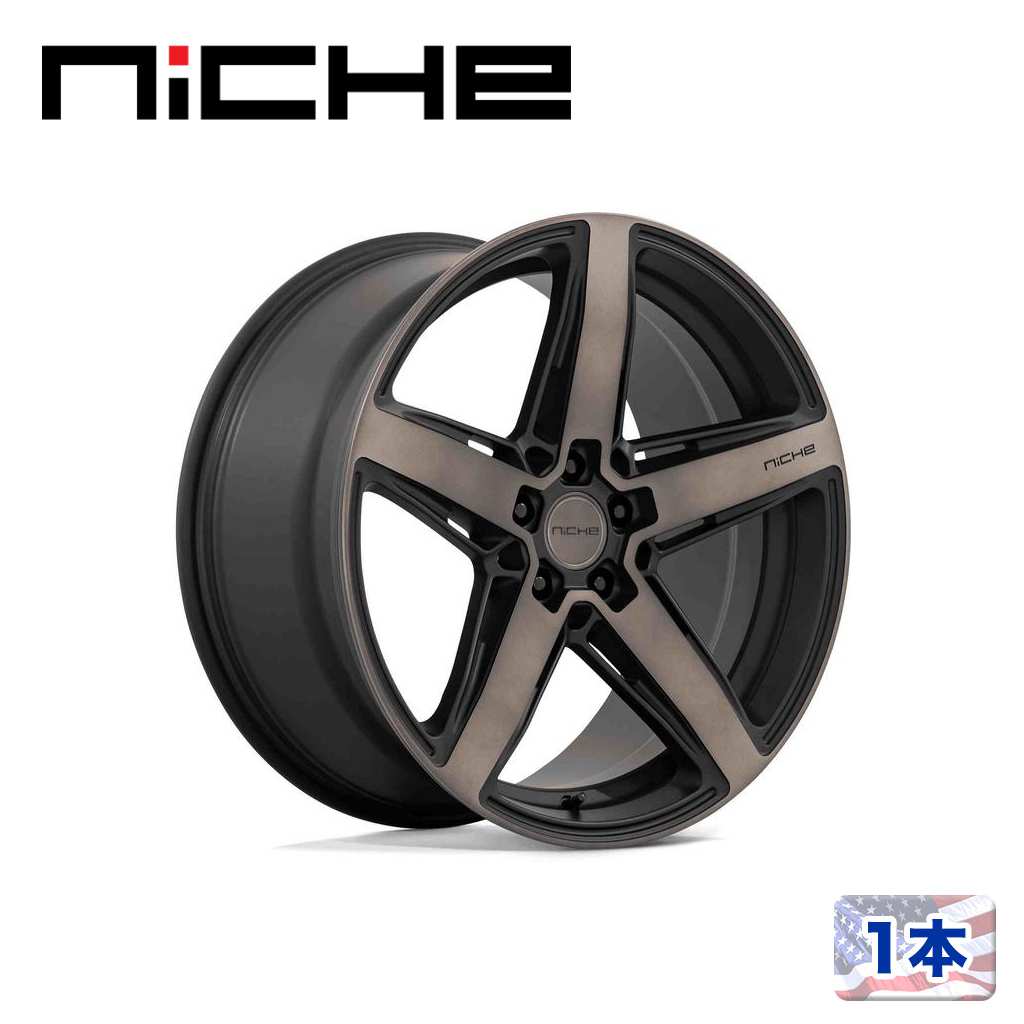 【NICHE 正規品】 20インチ アルミホイール 1本 M271 TERAMO 20×10.5 5H 120 +35 CB72.56 MATTE BLACK W DOUBLE DARK TINT(マットブラック/ダブルダークティント) 汎用/M271200521+35