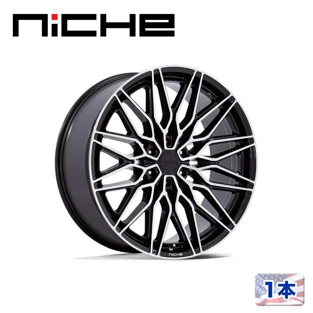 【NICHE 正規品】22インチ アルミホイール 1本NC278 CALABRIA 6 22&times;9.5 6H 139.7 +19 CB106.1GLOSS BLACK W/ MACHINED(グロスブラック/マシーンド)汎用/NC278BD22956819｜DOLONCO（ドロンコ）