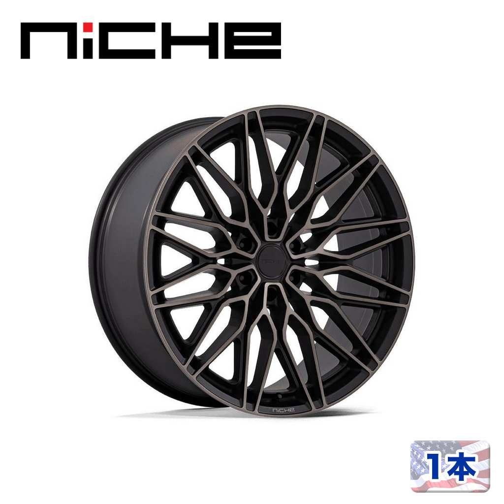 【NICHE 正規品】 24インチ アルミホイール 1本 NC278 CALABRIA 6 24×10 6H 139.7 +20 CB106.1 MATTE BLACK MACHINED DARK TINT(マットブラックマシーンドダークティント) 汎用/NC278MT24106820