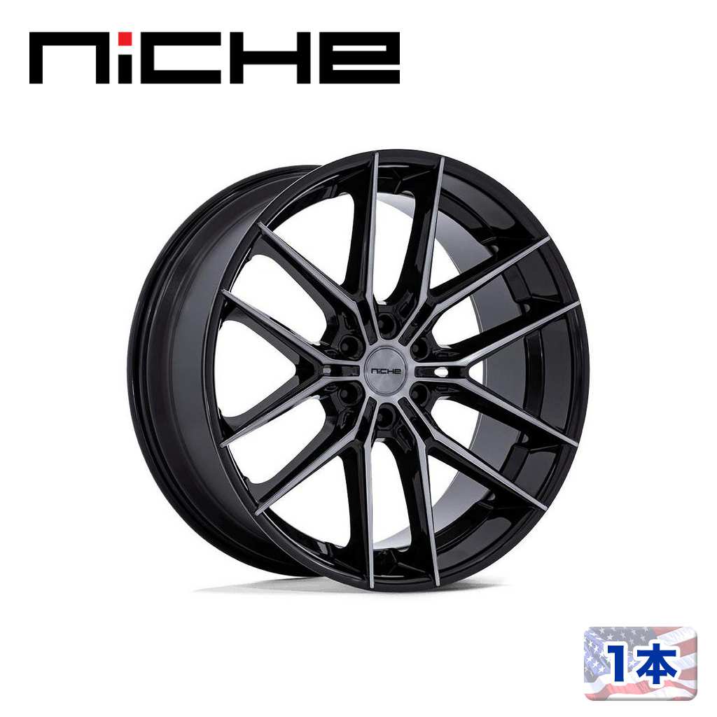 【NICHE 正規品】24インチ アルミホイール 1本NC280 PRODIGY 6 24×10 6H 135 +25 CB87.1GLOSS BLACK DARK TINTED CLEAR(グロスブラックダークティントクリア)汎用/NC280BT24106325|DOLONCO(ドロンコ)