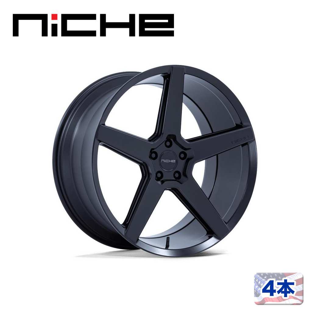 【NICHE 正規品】22インチ アルミホイール 4本NC283 MODENA 22×9 5H 115 +15 CB72.56MATTE BLACK(マットブラック)汎用/NC283MX22901515|DOLONCO(ドロンコ)