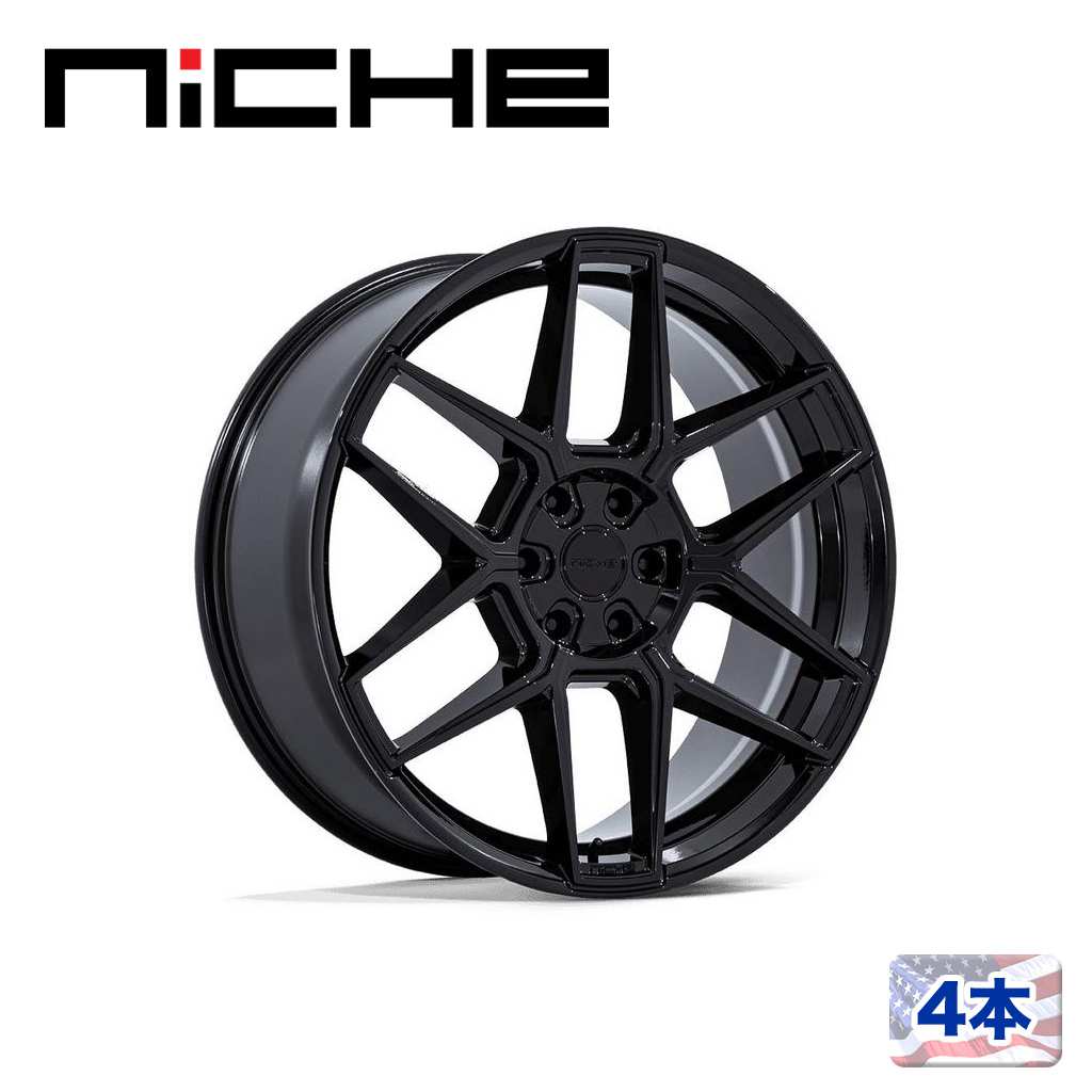 【NICHE 正規品】20インチ アルミホイール 4本NC281 RISE 20&times;9 5H 112 +15 CB66.56GLOSS BLACK(グロスブラック)汎用/NC281BX20905715｜DOLONCO（ドロンコ）