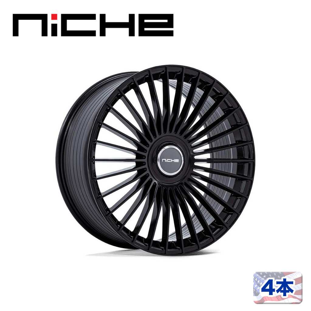 【NICHE 正規品】24インチ アルミホイール 4本NC282 SERENE 24×10 5H 130 +20 CB84.1GLOSS BLACK(グロスブラック)汎用/NC282BX24103620|DOLONCO(ドロンコ)