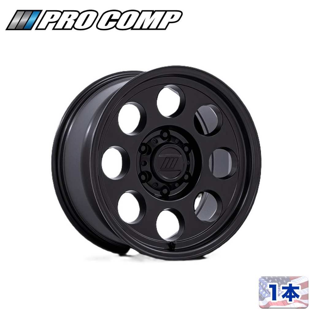 【PRO COMP 正規品】 17インチアルミホイール 1本 PA201 HERITAGE 17×8J 8H 170 ±0 CB125.1 マットブラック 汎用