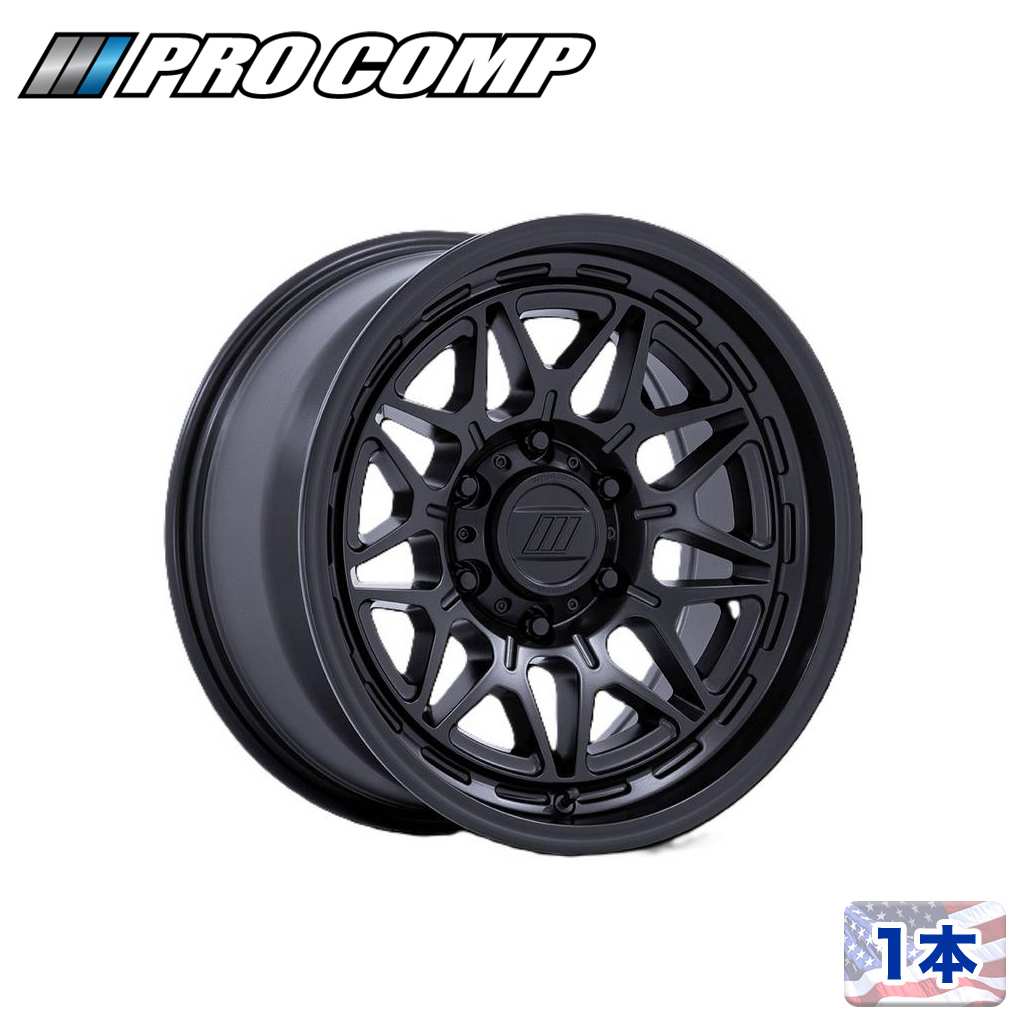 【PRO COMP 正規品】20インチアルミホイール 1本 PA202 BASECAMP20&times;9J 6H 135 &plusmn;0 CB87.1マットブラック 汎用｜DOLONCO（ドロンコ）