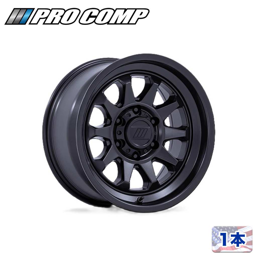 【PRO COMP 正規品】17インチアルミホイール 1本PA203 BEACON マットブラック17&times;8J 6H 139.7 +20 CB106.1FJ/150プラド/215サーフ/ハイラックスGUN125｜DOLONCO（ドロンコ）