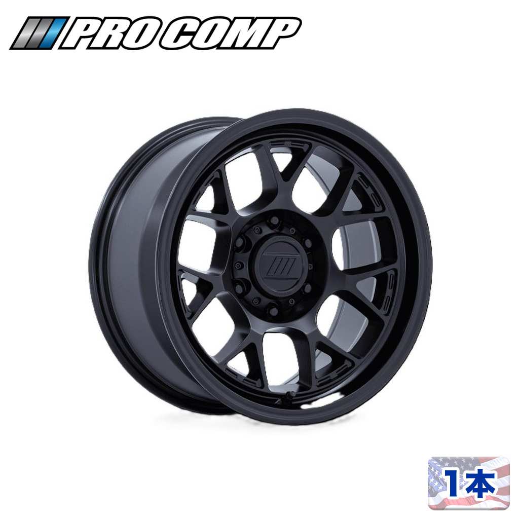 【PRO COMP 正規品】17インチアルミホイール 1本PA205 WRAITH マットブラック17×8.5J 5H 127 ±0 CB71.5Jeep ジープ JK/JLラングラー・JTグラディエーター|DOLONCO(ドロンコ)