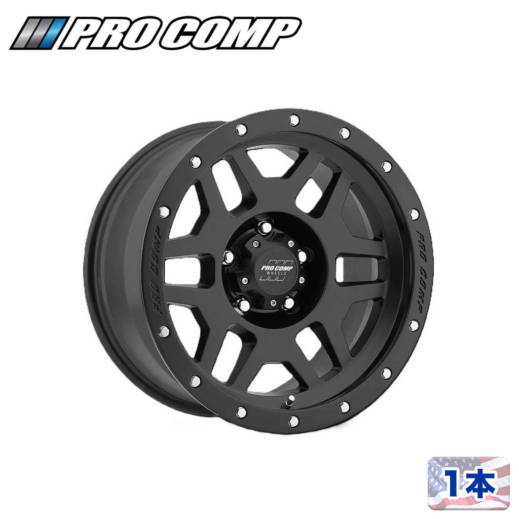 【PRO COMP 正規品】 20インチアルミホイール 1本 PA41 PHASER サテンブラック 20×9J 6H 139.7 -12 CB108 FJ/150プラド/215サーフ/ハイラックスGUN125