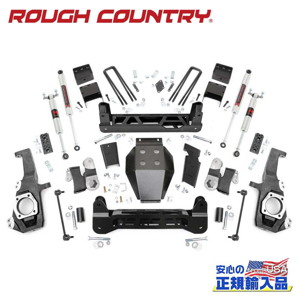 【ROUGH COUNTRY(ラフカントリー)正規輸入総代理店】 5インチリフトアップキット/サスキット M1モノチューブショック付き Chevrolet Silverado シボレー シルバラード GMC Sierra シエラ 2500HD 2020年～2024年 162,700円