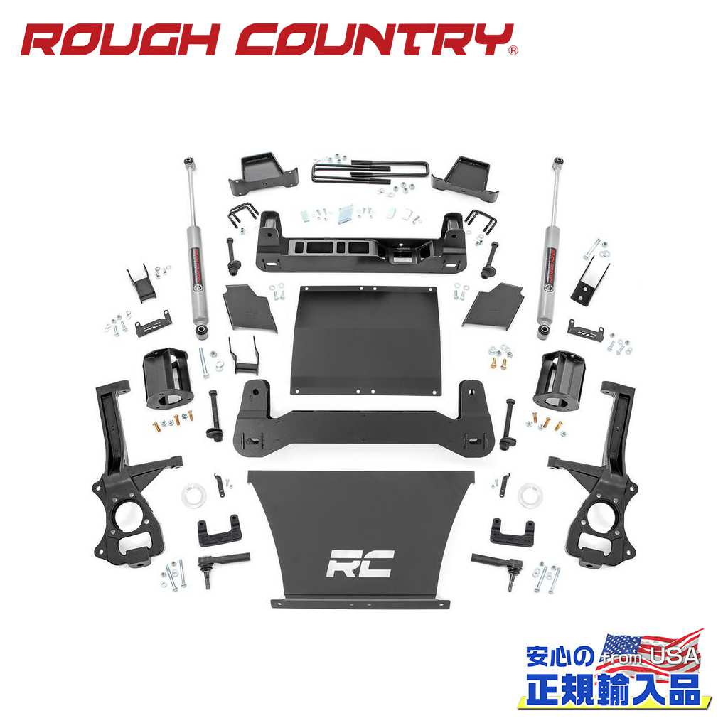 【ROUGH COUNTRY(ラフカントリー)正規輸入総代理店】 6インチリフトキット ストラットスペーサー・プレミアムN3・4.3L/5.3L/6.2L シボレー シルバラード 1500 2WD/4WD 2019年～現行