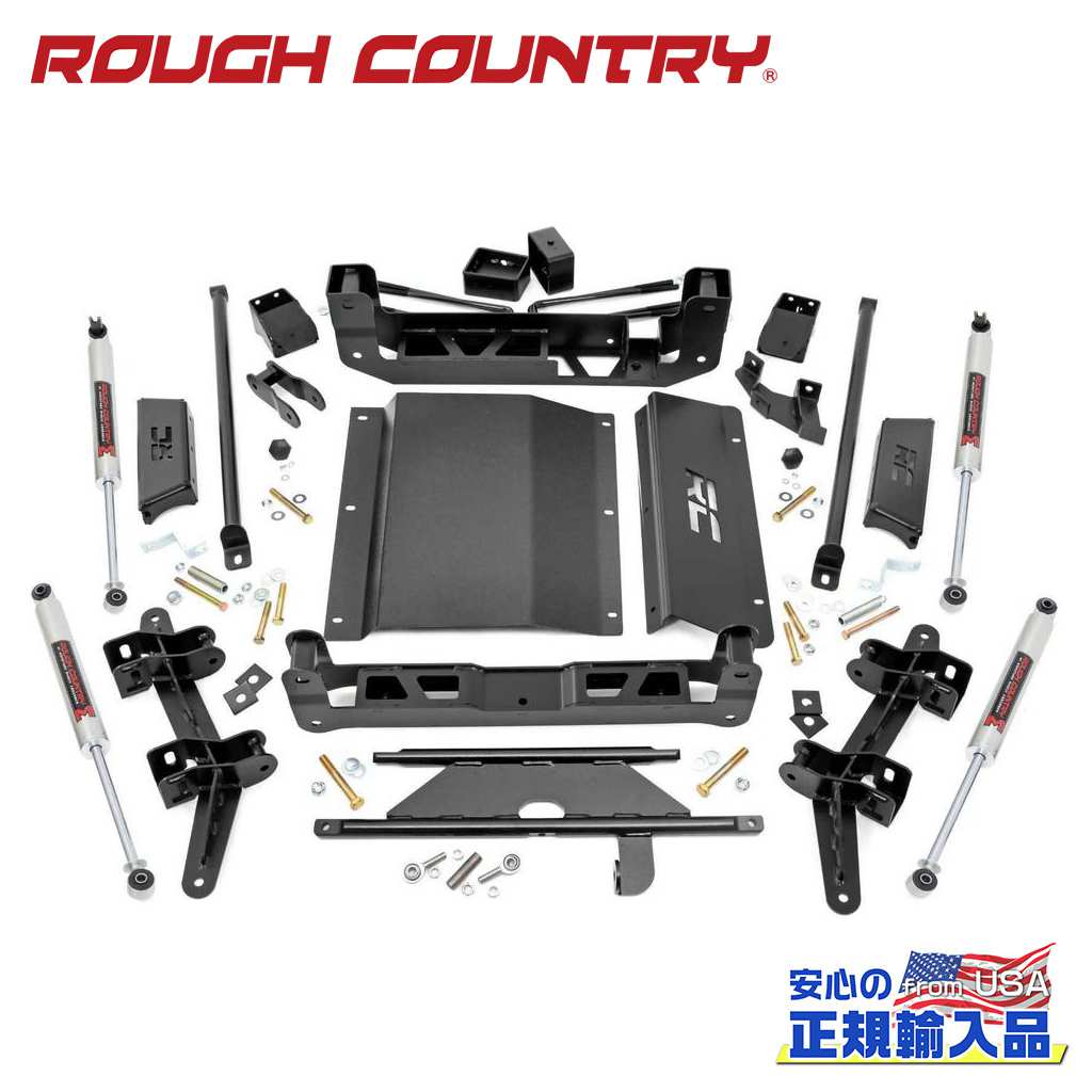 【ROUGH COUNTRY(ラフカントリー)正規輸入総代理店】 4インチリフトアップキット/サスキット 6穴ホイール装着車専用 M1モノチューブショック/アシストリンク付き Chevrolet シボレー GMC C1500/K1500 トラック・SUV 1988年～1999年