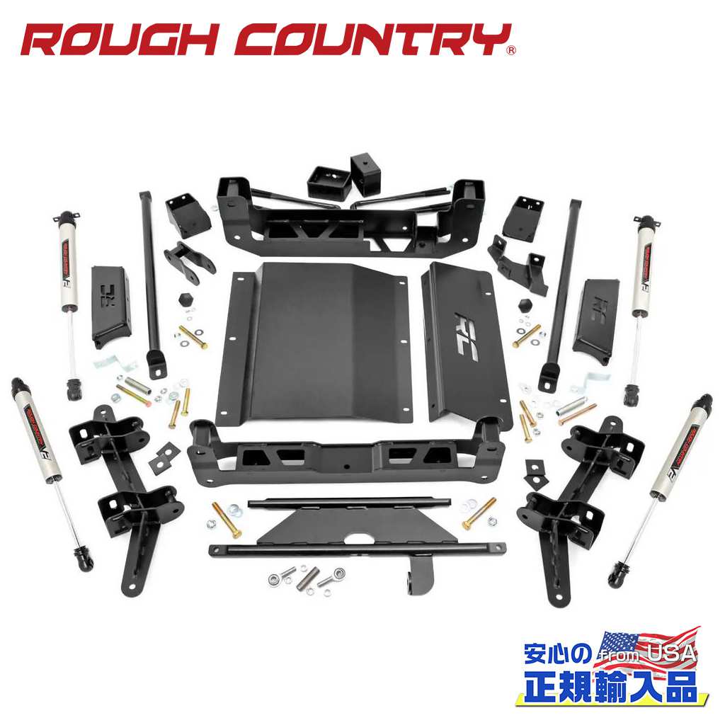 【楽天市場】【ROUGH COUNTRY(ラフカントリー)正規輸入総代理店】4インチリフトアップキット/サスキット6穴ホイール装着車専用  M1モノチューブショック/アシストリンク付きChevrolet シボレーGMC C1500/K1500 トラック・SUV 1988年～1999年 