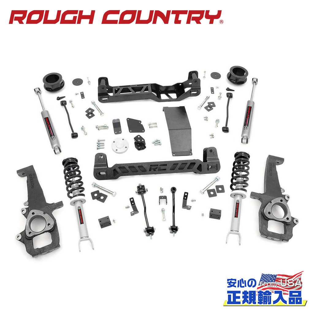 【ROUGH COUNTRY(ラフカントリー)正規輸入総代理店】4インチリフトキット リフトストラット・プレミアムN3 Dodge Ram ダッジ ラム1500 4WD 2012年～2018年＆クラシック｜DOLONCO（ドロンコ）