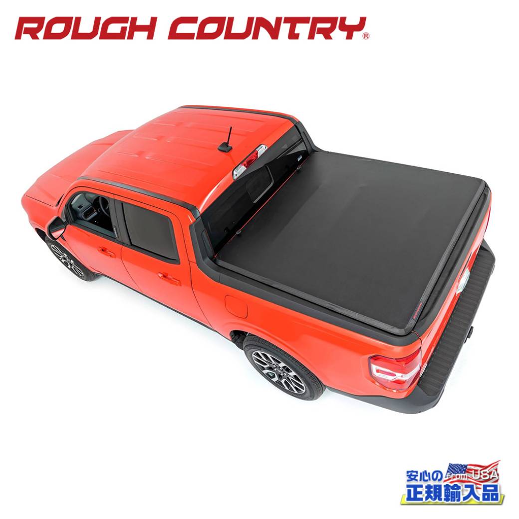 【ROUGH COUNTRY(ラフカントリー)正規代理店】 三つ折り ソフトトノカバー/ベッドカバー 4フィート6インチベッド用 FORD フォード マーベリック 4.6フィートベッド 2022年～現行