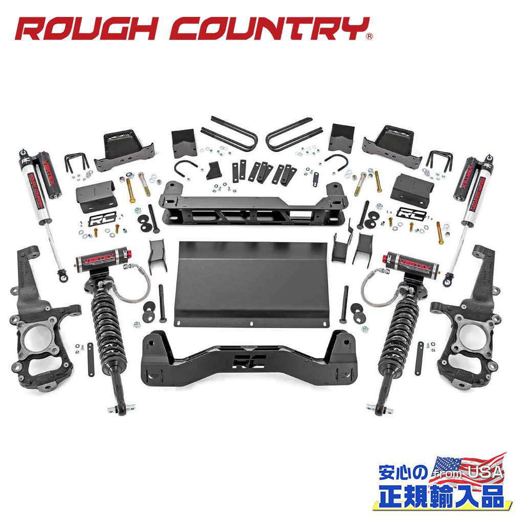 【ROUGH COUNTRY(ラフカントリー)正規輸入総代理店】 6インチリフトキット Vertexコイルオーバー・Vertexショック FORD フォード F-150/F150 4WD 2021年～現行