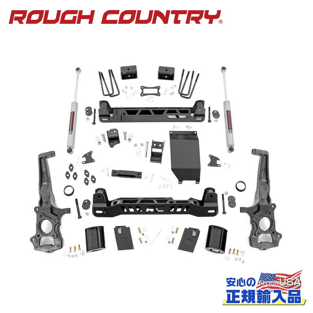 【ROUGH COUNTRY(ラフカントリー)正規輸入総代理店】 6インチリフトキット アルミナックル FORD フォード レンジャー 4WD 2019年~2023年