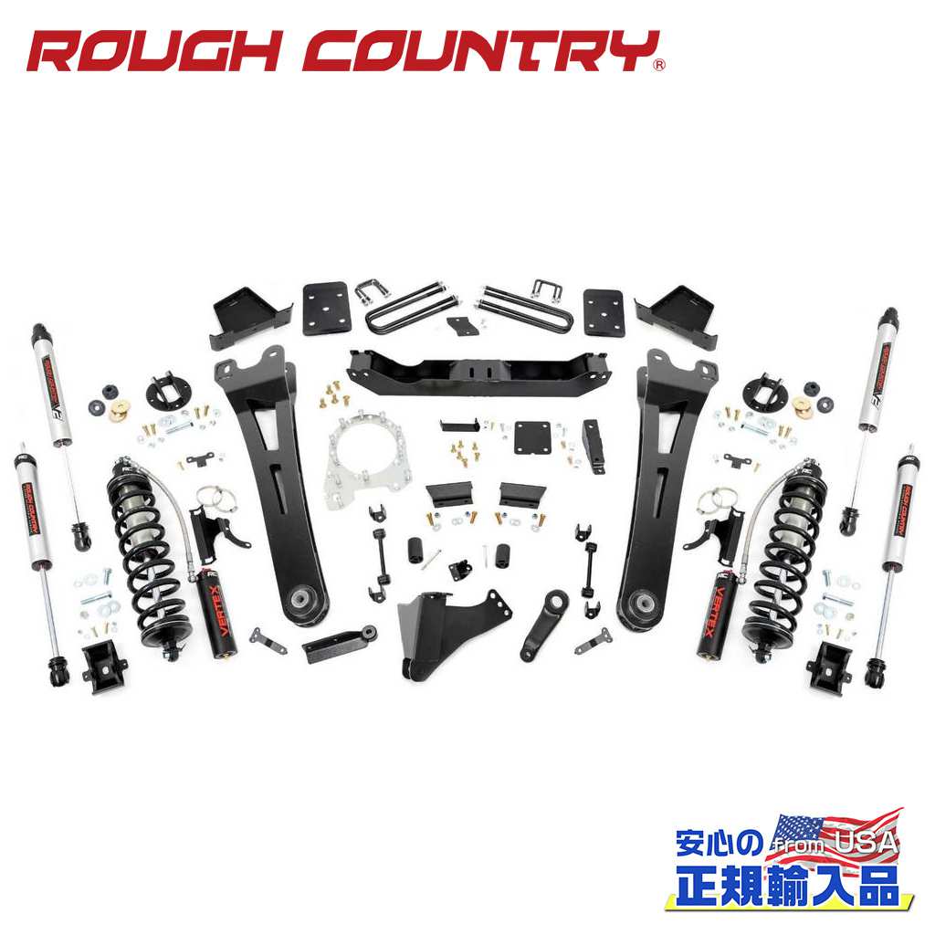 【ROUGH COUNTRY(ラフカントリー)正規輸入総代理店】 6インチリフトアップキット/サスキット 車軸3.5インチ V2モノチューブショック付き Ford Super Duty フォード スーパーデューティー F250/F350 2017年～2022年