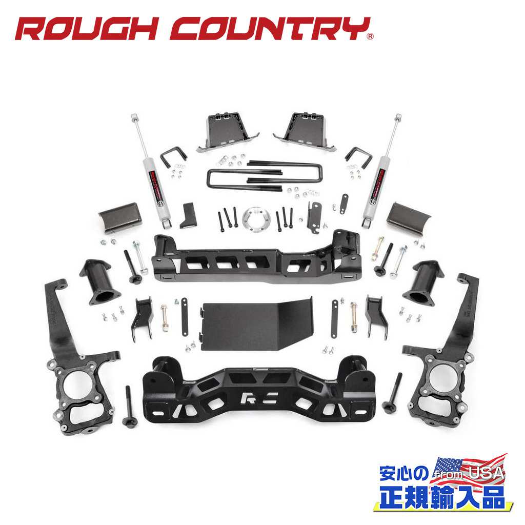 【ROUGH COUNTRY(ラフカントリー)正規輸入総代理店】6インチリフトキット ストラットスペーサー・プレミアムN3FORD フォード F-150/F150 4WD2011年～2013年｜DOLONCO（ドロンコ）