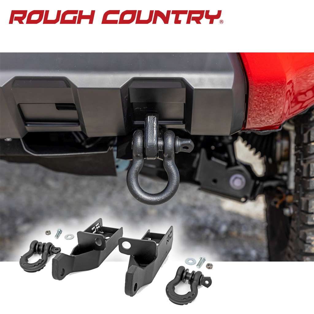 【ROUGH COUNTRY 正規品】 Dリングシャックルマウント フロント用 USトヨタ タコマ 2024年～