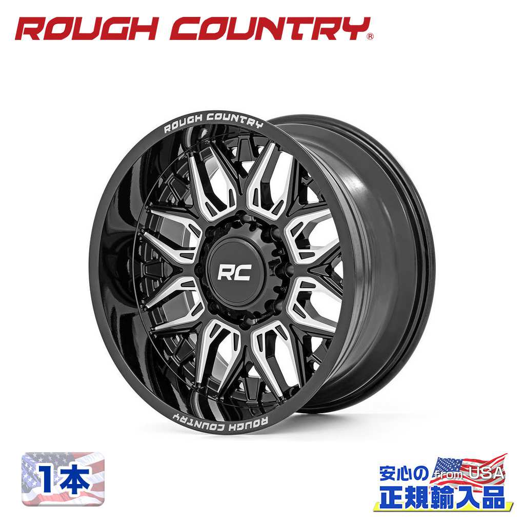【ROUGH COUNTRY 正規品】 20インチアルミホイール 1本 86シリーズ 20×10J 6H 139.7 -18 CB105.9 グロスブラックマシンド 汎用