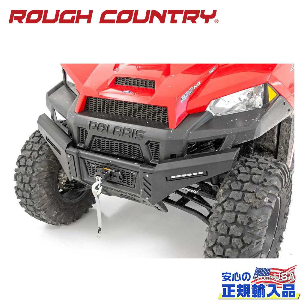 【ROUGH COUNTRY(ラフカントリー)正規代理店】 フロントバンパー/バンパーウイング 6インチライトバー付き ポラリス レンジャー1000/XP900/XP1000 4WD 2013年～2022年
