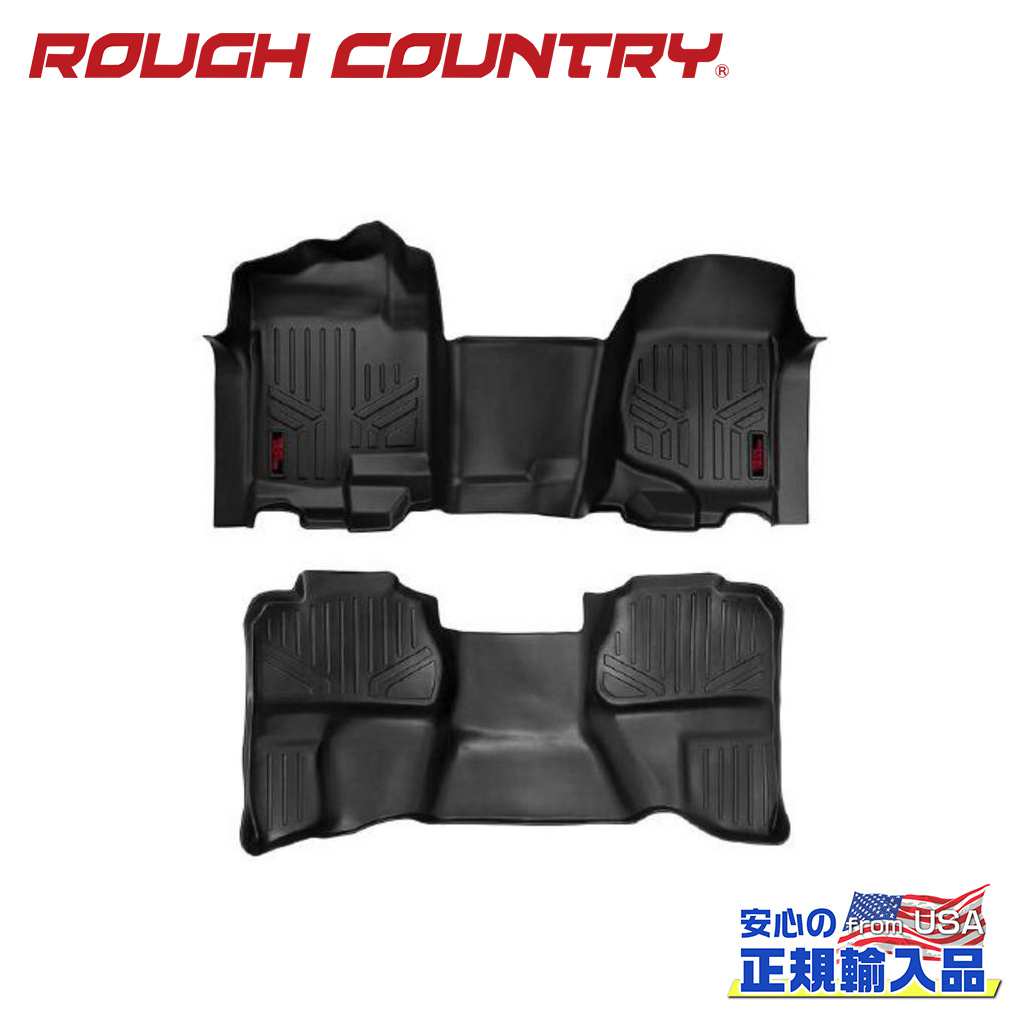 【ROUGH COUNTRY(ラフカントリー)正規輸入総代理店】 フロアマット 一台分・ベンチシート用 シボレー シルバラード/GMC シエラ1500・2500HD 2007年～2014年