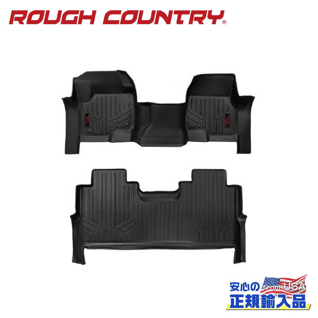 【ROUGH COUNTRY(ラフカントリー)正規輸入総代理店】 フロアマット 一台分・ベンチシート用 FORD フォード F250/F350/F450/F550 スーパーデューティー クルーキャブ 2017年～現行